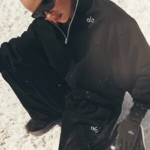 ALO Yoga Black Cowl Neck Sweater